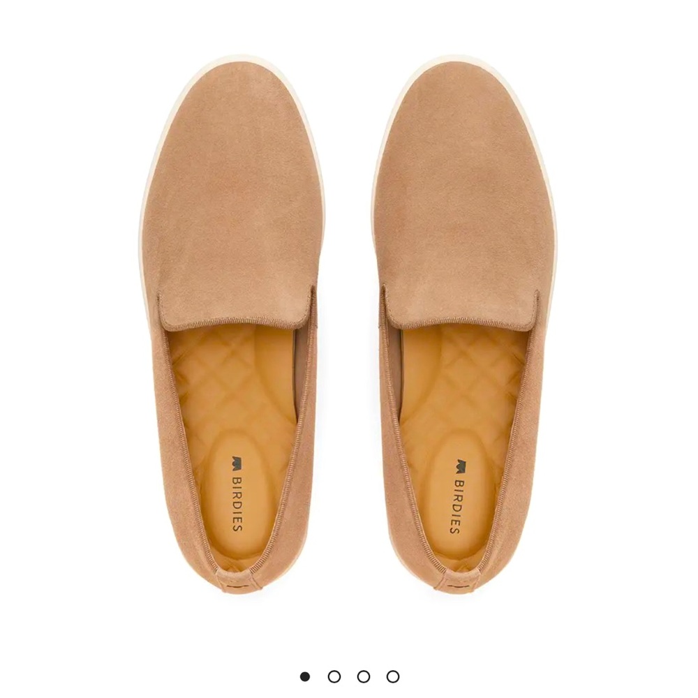 Birdies suede Slip on sneakers in “shell” (tan)